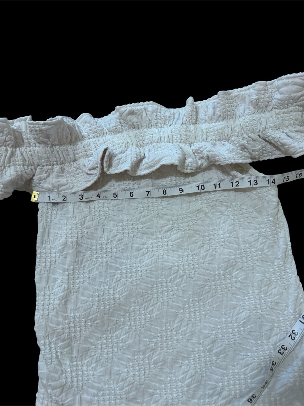 Maeve White Off-the-Shoulder Ruffle Camisole - Picture 4 of 7
